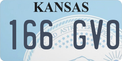 KS license plate 166GVO