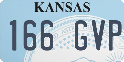 KS license plate 166GVP