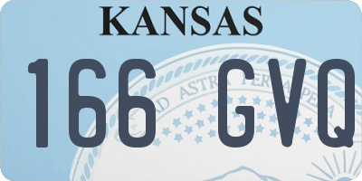 KS license plate 166GVQ