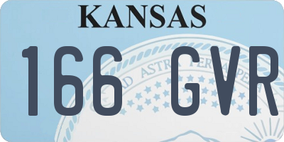 KS license plate 166GVR