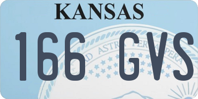 KS license plate 166GVS
