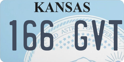 KS license plate 166GVT