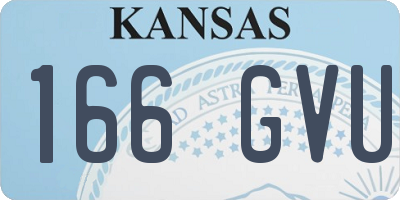 KS license plate 166GVU