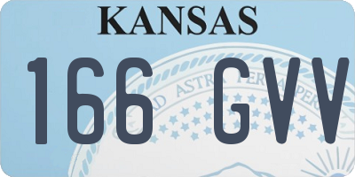 KS license plate 166GVV