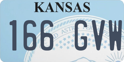 KS license plate 166GVW