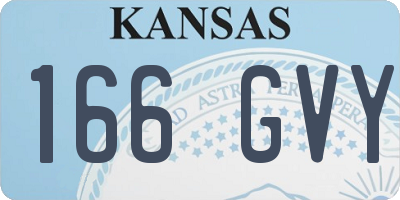 KS license plate 166GVY