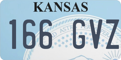 KS license plate 166GVZ
