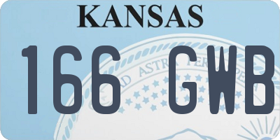 KS license plate 166GWB