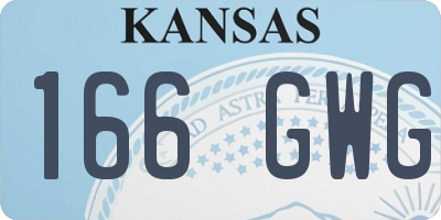KS license plate 166GWG