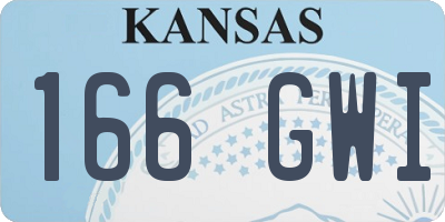 KS license plate 166GWI
