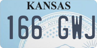 KS license plate 166GWJ