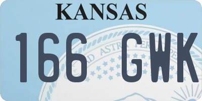 KS license plate 166GWK