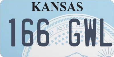 KS license plate 166GWL