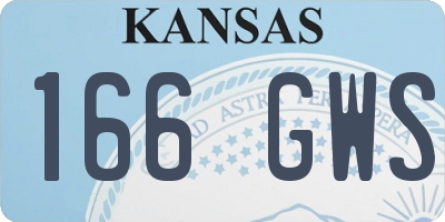 KS license plate 166GWS