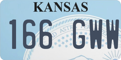 KS license plate 166GWW