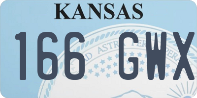 KS license plate 166GWX