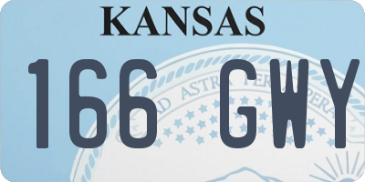 KS license plate 166GWY