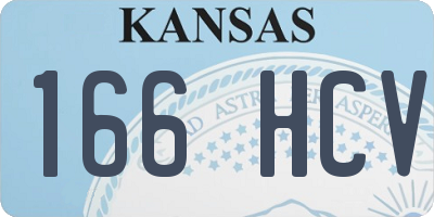 KS license plate 166HCV