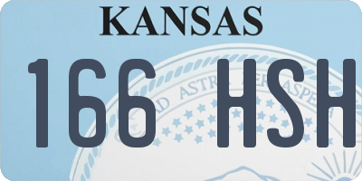 KS license plate 166HSH