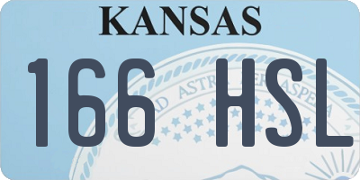 KS license plate 166HSL