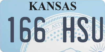 KS license plate 166HSU