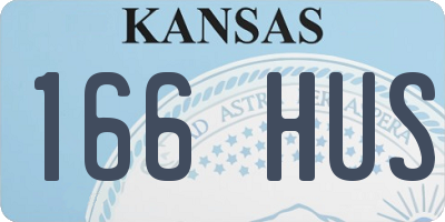 KS license plate 166HUS