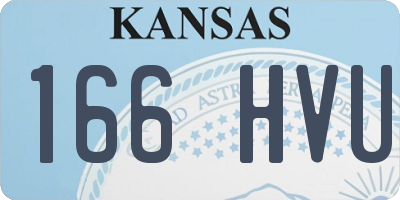 KS license plate 166HVU