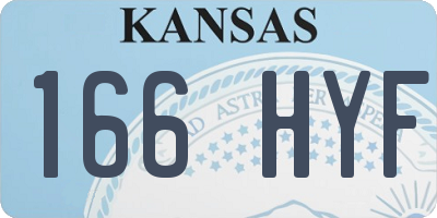 KS license plate 166HYF
