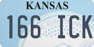 KS license plate 166ICK