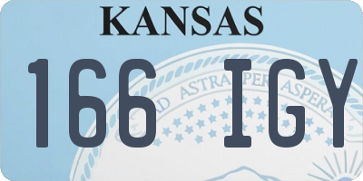 KS license plate 166IGY