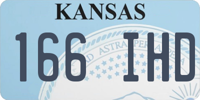 KS license plate 166IHD