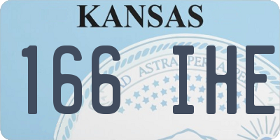 KS license plate 166IHE