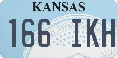 KS license plate 166IKH