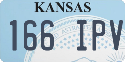 KS license plate 166IPV