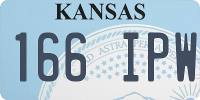 KS license plate 166IPW