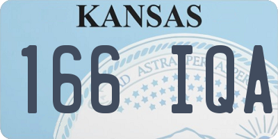 KS license plate 166IQA