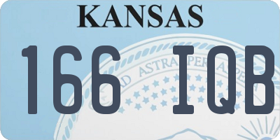 KS license plate 166IQB