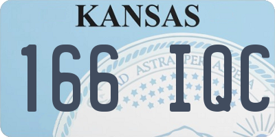 KS license plate 166IQC