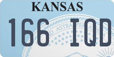 KS license plate 166IQD
