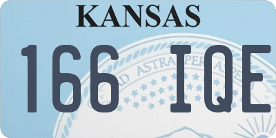 KS license plate 166IQE