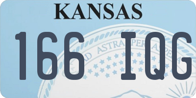 KS license plate 166IQG