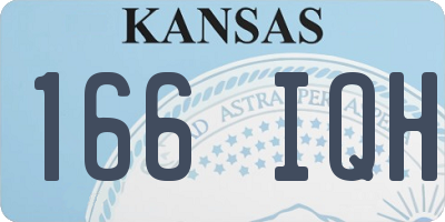 KS license plate 166IQH