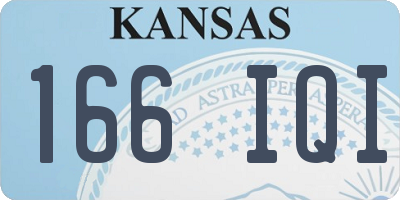 KS license plate 166IQI