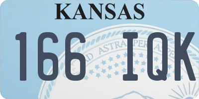 KS license plate 166IQK