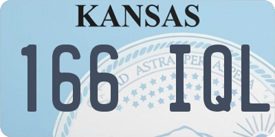 KS license plate 166IQL