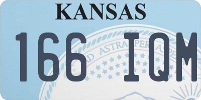 KS license plate 166IQM