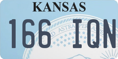 KS license plate 166IQN