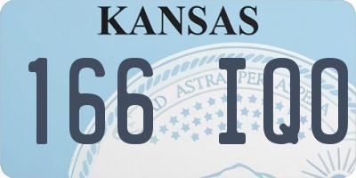 KS license plate 166IQO