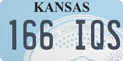 KS license plate 166IQS