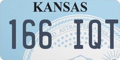 KS license plate 166IQT
